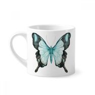 Dıythinker 170 ml Beyaz Mavi Kanatlı Kelebek Mini Kahve Seramik Kupa