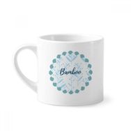 Dıythinker 170 ml Beyaz Mavi Tomurcuk Çiçek Bitki Boyası Mini Kahve Seramik Kupa