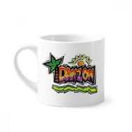 Dıythinker 170 ml Beyaz Meksika Kültürü Elment Pembe Danzon Slogan Mini Kahve Seramik Kupa