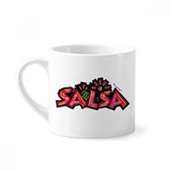 Dıythinker 170 ml Beyaz Meksika Kültürü Elment Pembe Salsa Slogan Mini Kahve Seramik Kupa