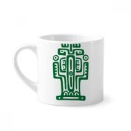 Dıythinker 170 ml Beyaz Meksika Totems Antik Medeniyet Kaktüs Mini Kahve Seramik Kupa