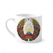 Dıythinker 170 ml Beyaz Minsk Beyaz Rusya Ulusal Amblem Mini Kahve Seramik Kupa