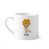 Dıythinker 170 ml Beyaz Mısır Mumya Horus Aslan Şapkası Mini Kahve Seramik Kupa