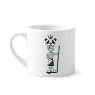 Dıythinker 170 ml Beyaz Mısır Mumya Horus Panda Şapka Mini Kahve Seramik Kupa