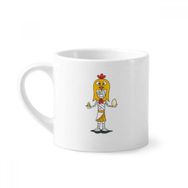 Dıythinker 170 ml Beyaz Mısır Mumya Horus Tavuk Şapkası Mini Kahve Seramik Kupa