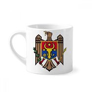 Dıythinker 170 ml Beyaz Moldova Avrupa Ulusal Amblem Mini Kahve Seramik Kupa