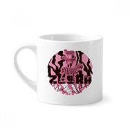 Dıythinker 170 ml Beyaz Mor Zebra Dalları Yuvarlak Hayvan Mini Kahve Seramik Kupa