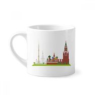 Dıythinker 170 ml Beyaz Moskova Rusya Ulusal Sembol Desenli Mini Kahve Seramik Kupa