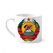 Dıythinker 170 ml Beyaz Mozambik Afrika Ulusal Amblem Mini Kahve Seramik Kupa