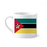 Dıythinker 170 ml Beyaz Mozambique Ulusal Bayrağı Afrika Ülke Mini Kahve Seramik Kupa
