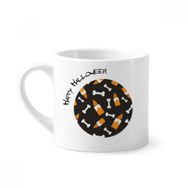 Dıythinker 170 ml Beyaz Mum Kemik Cadılar Bayramı Hallowmas Mini Kahve Seramik Kupa