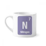 Dıythinker 170 ml Beyaz N Azot Kimyasal Element Bilim Mini Kahve Seramik Kupa