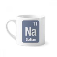 Dıythinker 170 ml Beyaz Na Sodyum Kimyasal Element Bilim Mini Kahve Seramik Kupa