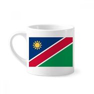 Dıythinker 170 ml Beyaz Namibya Ulusal Bayrağı Afrika Ülke Mini Kahve Seramik Kupa