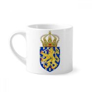 Dıythinker 170 ml Beyaz Nederlands Avrupa Ulusal Amblem Mini Kahve Seramik Kupa