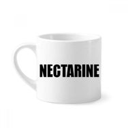 Dıythinker 170 ml Beyaz Nektarin Meyve İsim Yiyecekler Mini Kahve Seramik Kupa