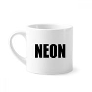 Dıythinker 170 ml Beyaz Neon Element İsim Kimya Mini Kahve Seramik Kupa