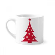 Dıythinker 170 ml Beyaz Noel Ağacı Kırmızı Festival Mini Kahve Seramik Kupa