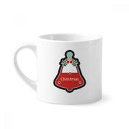 Dıythinker 170 ml Beyaz Noel Çanları Noel Çizgi Film Simgesi Mini Kahve Seramik Kupa