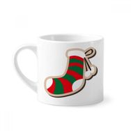 Dıythinker 170 ml Beyaz Noel Çorabı Çizgi Film Festival Mini Kahve Seramik Kupa
