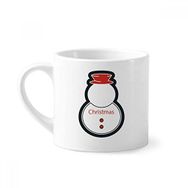 Dıythinker 170 ml Beyaz Noel Kardan Adam Noel Simgesi Mini Kahve Seramik Kupa