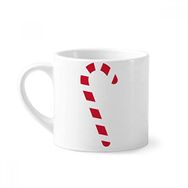 Dıythinker 170 ml Beyaz Noel Koltuk değneği Kırmızı Festival Mini Kahve Seramik Kupa