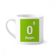 Dıythinker 170 ml Beyaz Oksijen Kimyasal Element Bilim Mini Kahve Seramik Kupa