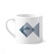 Dıythinker 170 ml Beyaz Origami Soyut Balık Geometrik Şekilli Mini Kahve Seramik Kupa