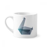 Dıythinker 170 ml Beyaz Origami Soyut Kaz Geometrik Şekilli Mini Kahve Seramik Kupa