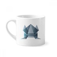 Dıythinker 170 ml Beyaz Origami Soyut Kurbağa Geometrik Şekilli Mini Kahve Seramik Kupa