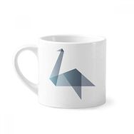 Dıythinker 170 ml Beyaz Origami Soyut Ördek Geometrik Şekilli Mini Kahve Seramik Kupa