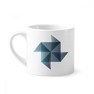 Dıythinker 170 ml Beyaz Origami Soyut Yel Değirmeni Geometrik Şekilli Mini Kahve Seramik Kupa