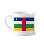 Dıythinker 170 ml Beyaz Orta Afrika Cumhuriyeti Ulusal Bayrağı Afrika Ülke Mini Kahve Seramik Kupa