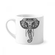 Dıythinker 170 ml Beyaz Paint Elephant Friend Company Mini Kahve Seramik Kupa