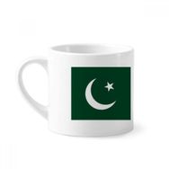Dıythinker 170 ml Beyaz Pakistan Ulusal Bayrağı Asya Ülke Mini Kahve Seramik Kupa