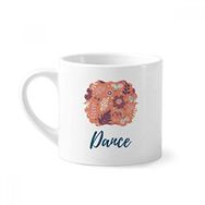 Dıythinker 170 ml Beyaz Pansy Çiçek Bitki Boyası Mini Kahve Seramik Kupa