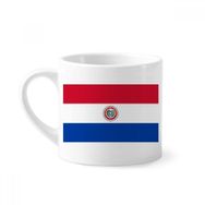 Dıythinker 170 ml Beyaz Paraguay Ulusal Bayrağı Güney Amerika Ülke Mini Kahve Seramik Kupa