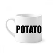 Dıythinker 170 ml Beyaz Patates Sebze Adı Yiyecekler Mini Kahve Seramik Kupa