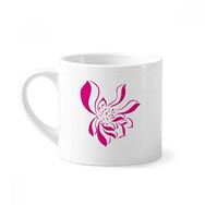 Dıythinker 170 ml Beyaz Pembe Lotus Yaprağı Lotus Çiçeği Bitki Mini Kahve Seramik Kupa