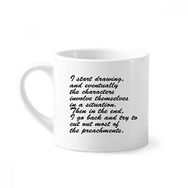 Dıythinker 170 ml Beyaz People Are Learn Statuation Preachment Mini Kahve Seramik Kupa