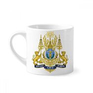 Dıythinker 170 ml Beyaz Phnom Penh Kamboçya Ulusal Amblem Mini Kahve Seramik Kupa