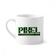 Dıythinker 170 ml Beyaz Pihel Tipografi 3.0 Piksel Mini Kahve Seramik Kupa