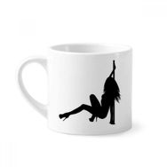 Dıythinker 170 ml Beyaz Pipe Dance Performance Dancer Mini Kahve Seramik Kupa