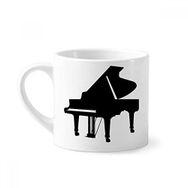 Dıythinker 170 ml Beyaz Piyano Klasik Müzik Enstrüman Desenli Mini Kahve Seramik Kupa
