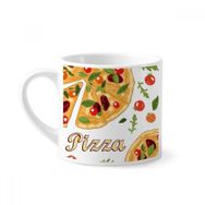 Dıythinker 170 ml Beyaz Pizza İtalya Domates Yiyecekleri Yaprak Mini Kahve Seramik Kupa