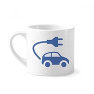 Dıythinker 170 ml Beyaz Plug Enerji Araçları Çevreyi Korur Mini Kahve Seramik Kupa