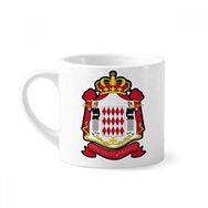 Dıythinker 170 ml Beyaz Principality of Monaco Ulusal Amblem Mini Kahve Seramik Kupa