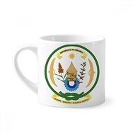 Dıythinker 170 ml Beyaz Ruanda Afrika Ulusal Amblem Mini Kahve Seramik Kupa