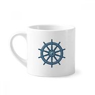 Dıythinker 170 ml Beyaz Rudder Exploration Askeri Okyanus Ordusu Mini Kahve Seramik Kupa