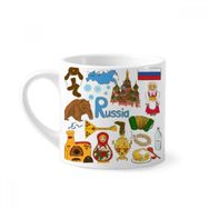 Dıythinker 170 ml Beyaz Rusya Landscap Hayvanlar Ulusal Bayrak Mini Kahve Seramik Kupa